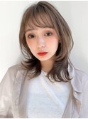 美髪ミルクティーブロンドくせ毛風カールナチュラルカール