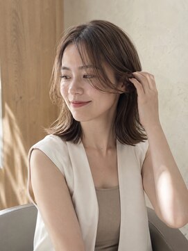 チェレ オレ 新金岡店(Chere ore) 結べるくびれボブ/流しバング/ミントベージュ/外ハネボブ/大人