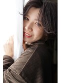 大人かわいい小顔ショートボブ
