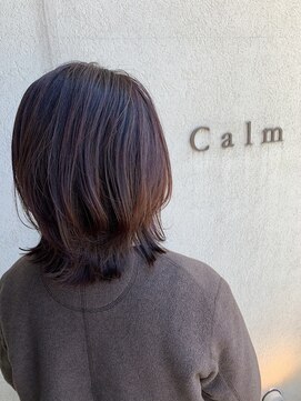 カルムヘア(Calm hair) 外ハネミディアム ラベンダー