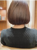 シアーグレージュ ルーズアップ ランダムパーマ 束感ショート