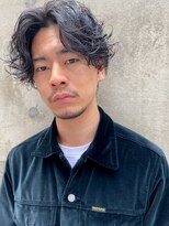 ピークアブー 銀座並木通り(PEEK-A-BOO)&nbsp;【デザインパーマ】メンズパーマ×センターパート