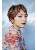 ショートバング×丸みショート