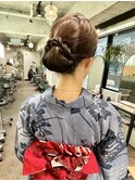 【立川cres奈佳子】浴衣ヘアアレンジ　タイトヘア　シニョン