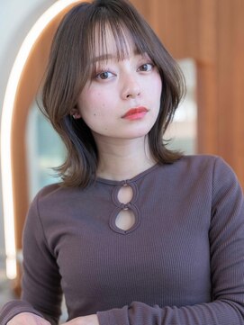 ケアリー 浦和美園(Carelly) 大人かわいい前髪セシルカットココアブラウンフリンジウェーブ