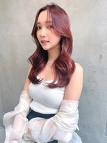 銀座　cheri　暖色艶カラー×韓国風巻き髪