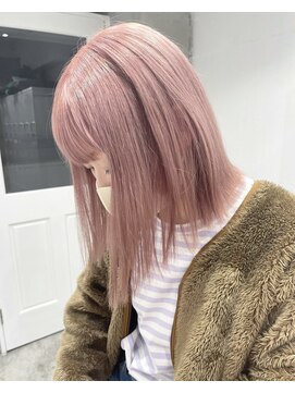 ゲーム 渋谷店(GAME) ダブルカラーミルクティーベージュカラーケアブリーチ韓国ボブ