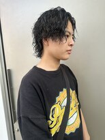 ヘアー アイス カンナ(HAIR ICI Canna)&nbsp;韓国センターパートウルフパーマツイストスパイラルパーマゆるめ