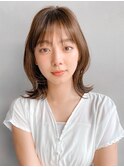 うるツヤ美髪くびれヘア似合わせカットワンカール斜めバング