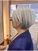 白髪エレガントショート【髪質改善/百合ヶ丘】