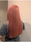 ブリーチ/ダブルカラー/ピンク/ロング