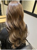 ハイライトカラーブロンドベージュケアブリーチダブルカラー