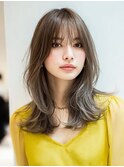 レイヤーカット髪質改善カラーブリーチなしダブルカラー韓国