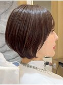 表参道髪質改善カラーミディアムボブアッシュグレージュ50代60代