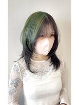 ボーイミーツガール(boy meets girl) レイヤーカット+デザインカラー