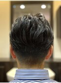 ビジネスヘア　直毛改善パーマ　毛流れヘア