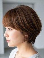 フープ 川越(hoop) 柔らかショート川越/ボブ/ハイライト/白髪ぼかし/白髪染め