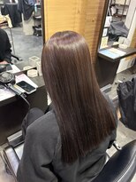 エクファ ヘア シェリル 草津 南草津店(ex-fa hair cherir)&nbsp;ミルクティーブロンド/ダークブルー/デジタルパーマ/南草津