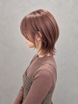 ソラヘアー(SORA hair)&nbsp;ピンクベージュ×丸みショートウルフレイヤー　10代20代30代40代