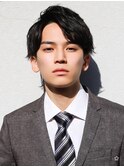 好感度が上がる★スーツに合う大人ミディアム　七三分け