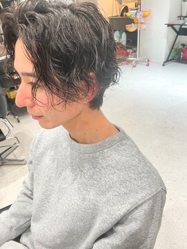 ヒビヲ(HIBIO) ツイストスパイラルパーマツーブロックメンズマッシュメンズヘア