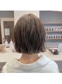 オリーブグレージュ×外ハネボブ【渡辺俊弥】梅田