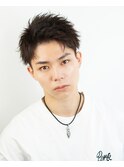 爽やか時短パーマ刈り上げアップバング