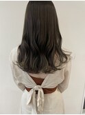 大人美人＊セミロング＊オリーブベージュ