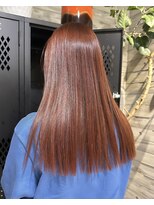 ヲタク(wotaku.)&nbsp;コーラルレッドオレンジブラウンブリーチなしダブルカラー