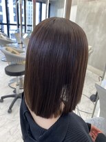 ロンドルーチェ 心斎橋(Lond luce)&nbsp;ダークアッシュ/ミディアムレイヤーカット［髪質改善/縮毛矯正］
