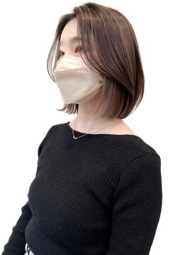 ネイロ バイ ジルブラン 葛西(NeiRo by JIL BLAN) ハイライト白髪ぼかしダブルカラーインナーカラーショートボブ