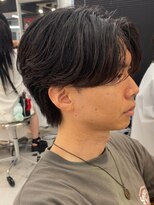 アンサー 渋谷(ANSWER)&nbsp;センターパートシースルー毛流れフェザーパーマ大人ヘア韓流