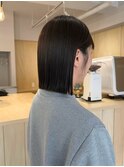 顎下3cmの切りっぱなしボブ