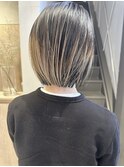 20代30代40代ストレートボブハイライト立体感ブリーチ透明感
