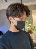 横浜西口ニュアンスパーマ緩めメンズカットセンターパート30代