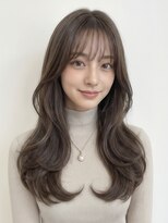 オンク 新宿(onk)&nbsp;黒髪/グレーベージュ/レイヤーロング/前髪パーマ[新宿駅]