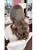 アース いわき店(HAIR&MAKE EARTH)&nbsp;ミルクティーグレージュ×韓国風ゆるウェーブロング