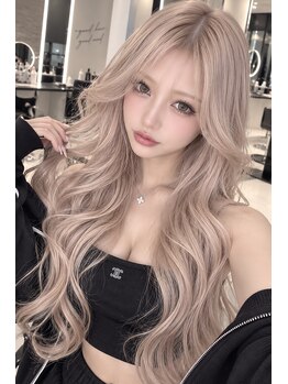 ガルボヘアー 心斎橋店(garbohair)の写真/【カラー×プルエクステで似合わせデザイン】プルエクステとも相性抜群のデザインカラーで垢抜け女子♪