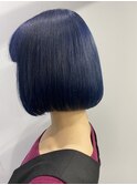 小顔オリーブカラーボブルフハイライトカラークールショート