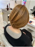 \白髪ぼかしハイトーン×ハニーベージュ/