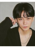 韓国風メンズヘア　カルマヘア　カルマパーマ　黒髪メンズヘア