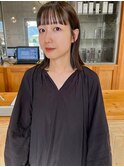 ワイドバング×外ハネ