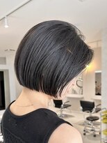 トラップヘアー ショートボブ切りっぱなしボブ髪質改善ストレート縮毛矯正