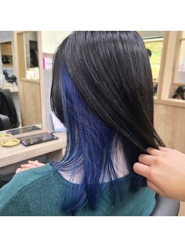 ピークス 千葉店(Peaks) ブルー系インナーカラー