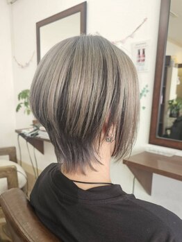 パームヘアー(Palm hair)の写真/《白髪ぼかしハイライト/外国人風ハイライト/ダブルカラー》など、ブリーチありクーポン複数ご用意♪