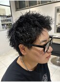 スパイキーショートツイストパーマ