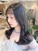 韓国風スタイル/こなれミディ/レイヤーカット/イメチェン