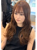 ロングレイヤー　レイヤーカット　くびれレイヤー　大人ウェーブ