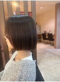 切りっぱなしボブ  タッセルボブ   透明感カラー