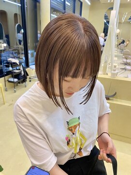 スニュウ(snuw) 似合わせカットボブ小顔カットラベンダーグレージュ